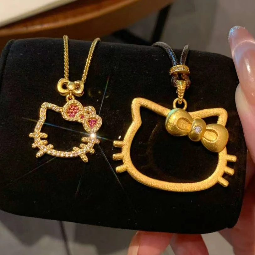 铜合金项链 精工版KT猫项链·甜美少女风粉色kt小猫吊坠锁骨链