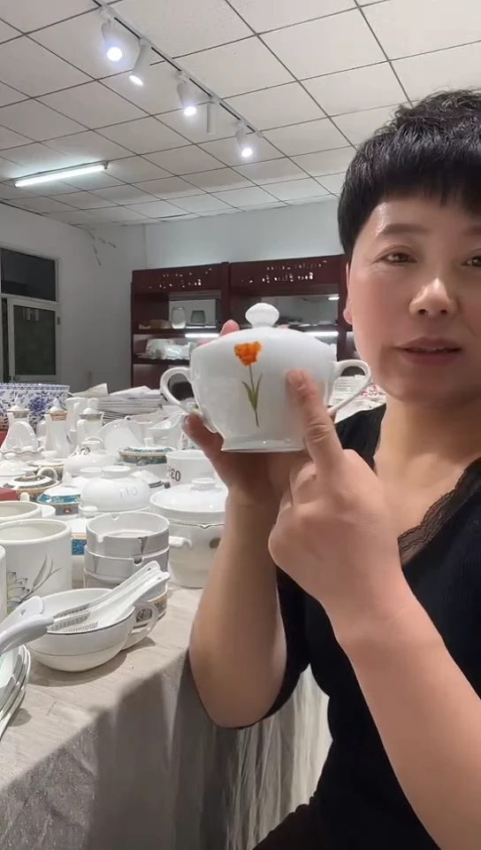 骨瓷糖缸隆达骨瓷