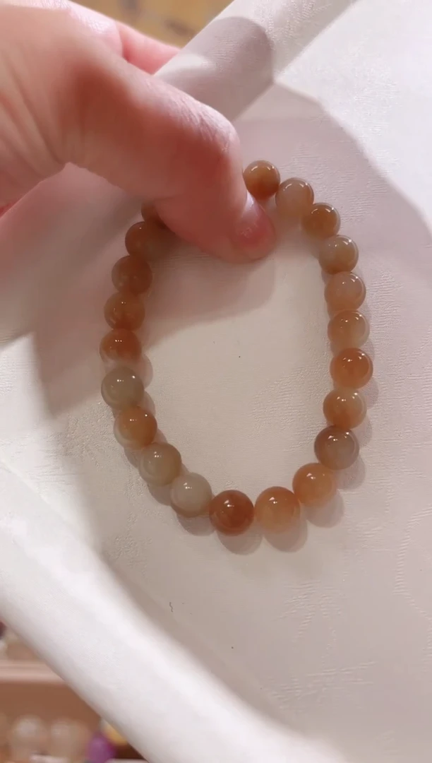 未镶嵌手链和田玉（糖玉）设计款手串