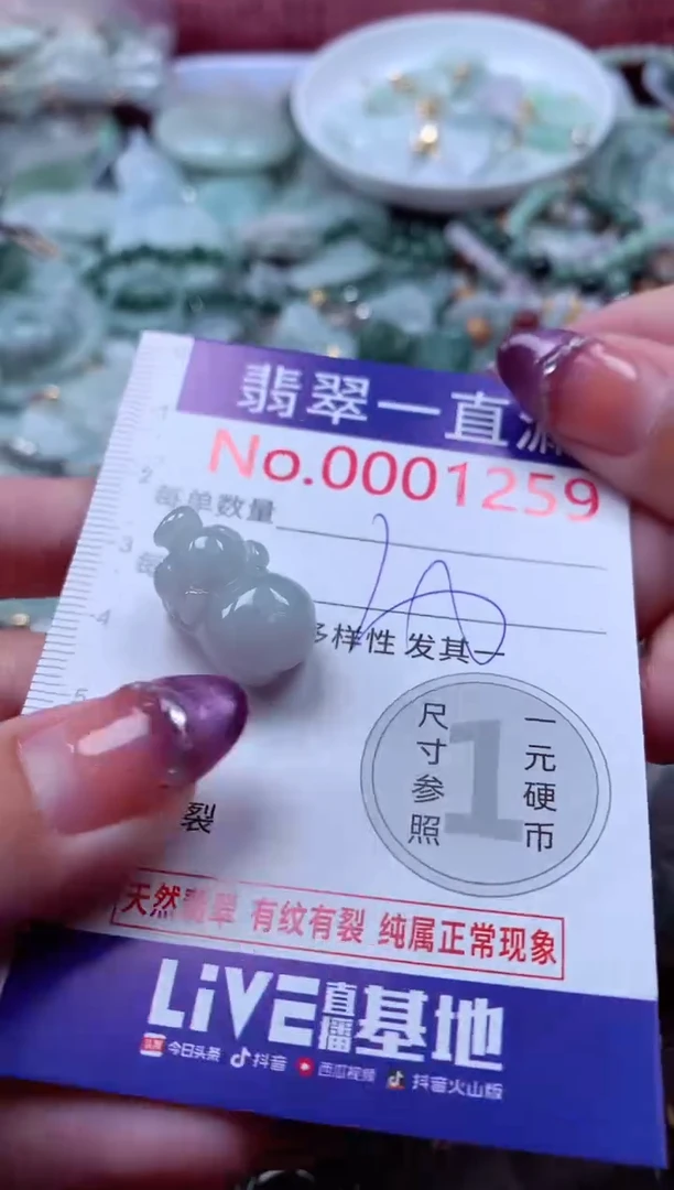 翡翠未镶嵌吊坠(不含链)1259