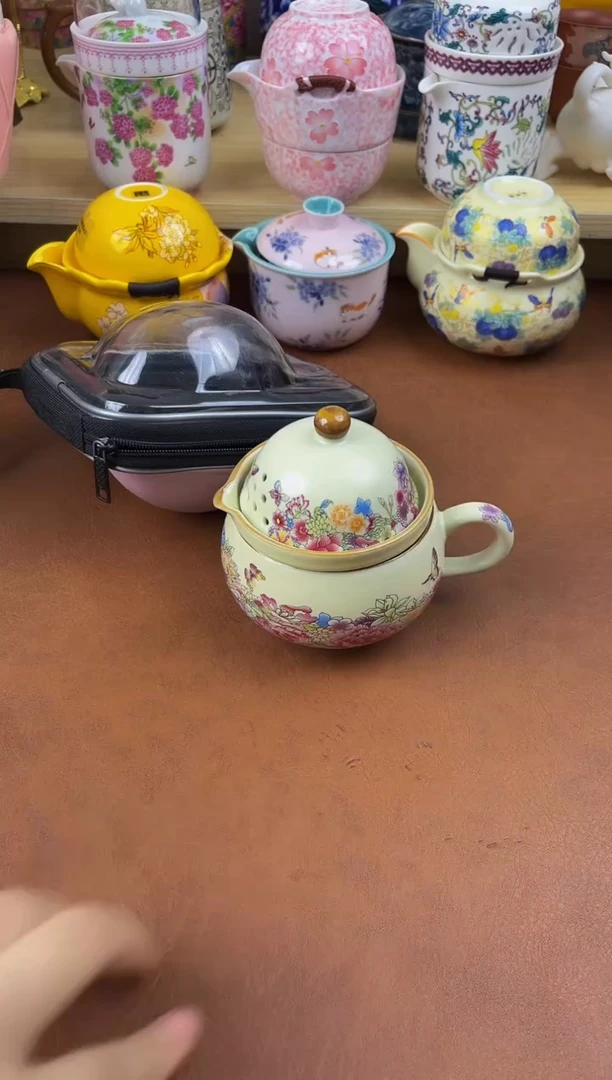 陶陶瓷茶具摆件旅行套组