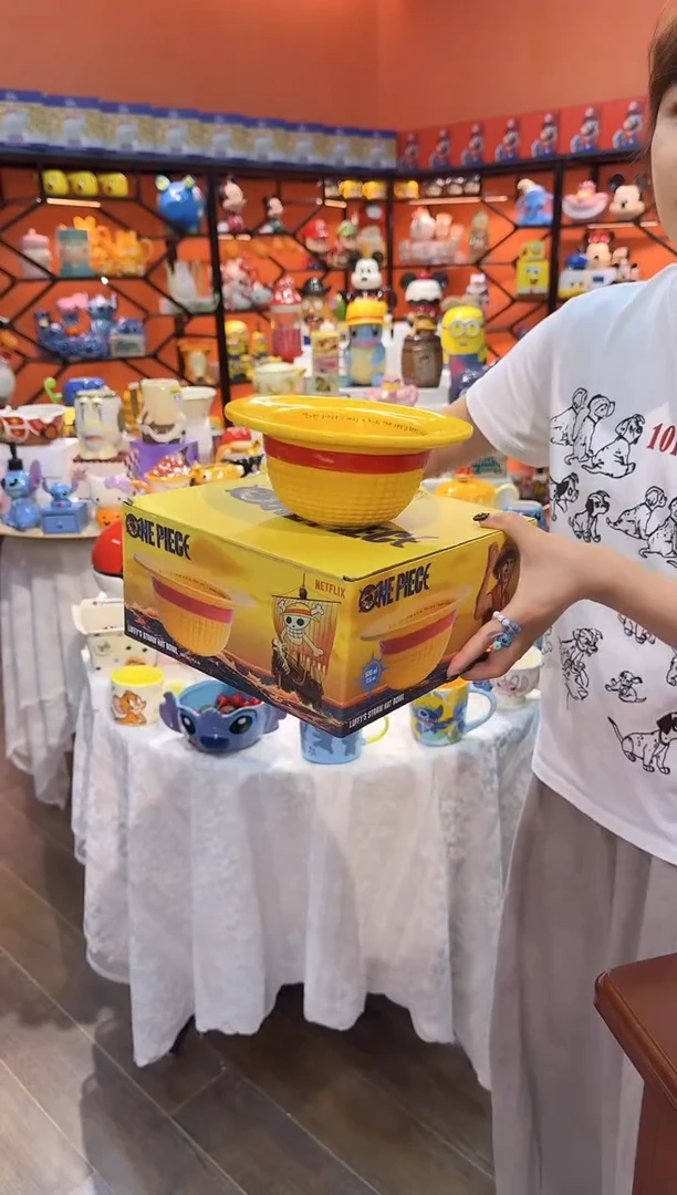 瓷片@@路飞帽水果沙拉碗（礼盒）