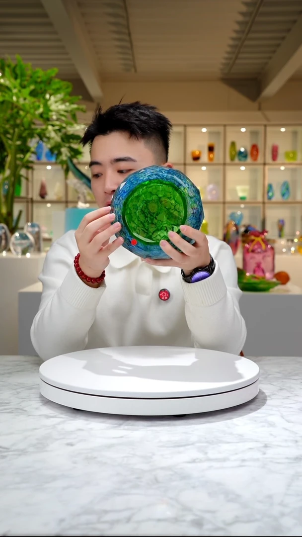 摆件莫奈花园系列绿果碗