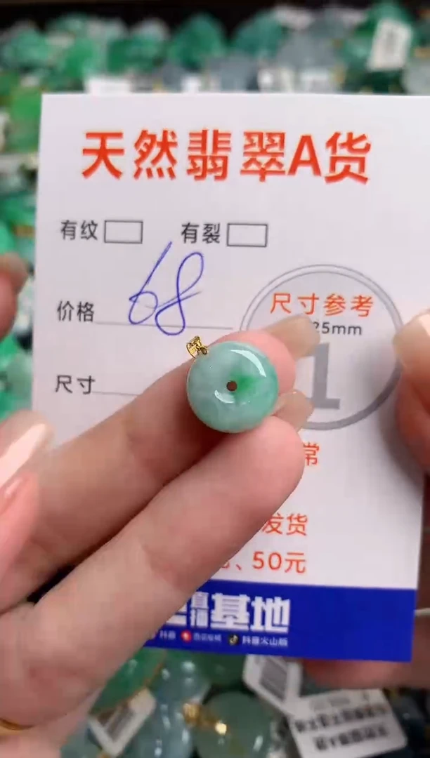 翡翠18K金镶嵌颈饰14006850