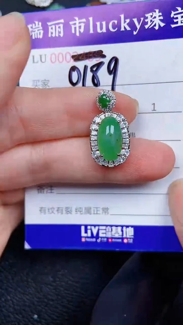 颈饰银S925镶嵌翡翠01899