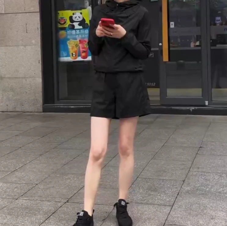 2025夏季新款网红同款洋气减龄韩版爆款纯色运动两件套女-HSR