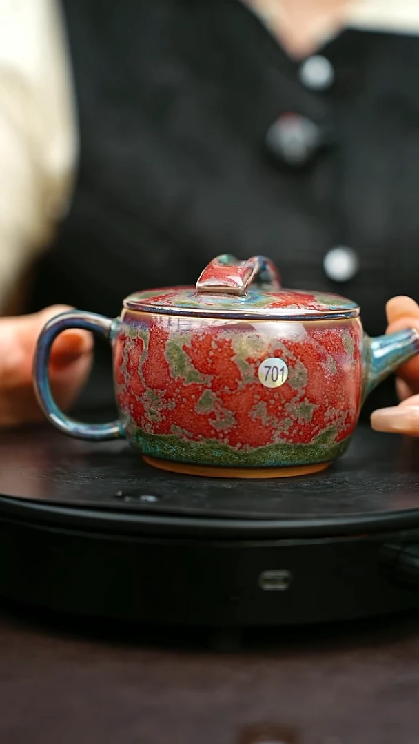 701#原矿钧瓷炉钧釉汉瓦壶