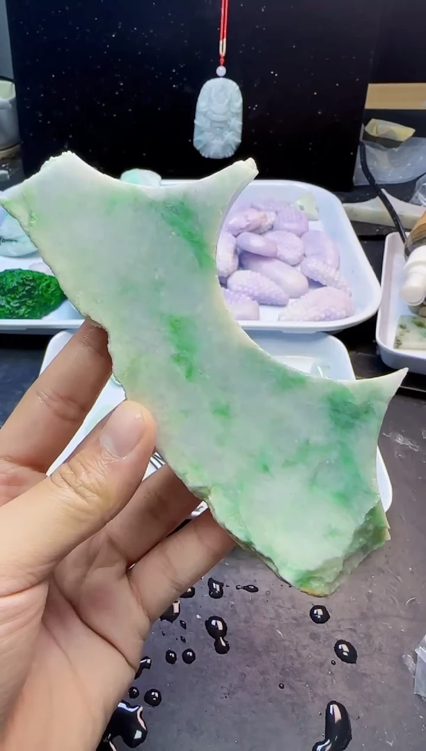 颈饰未镶嵌翡翠001天然A货翡翠