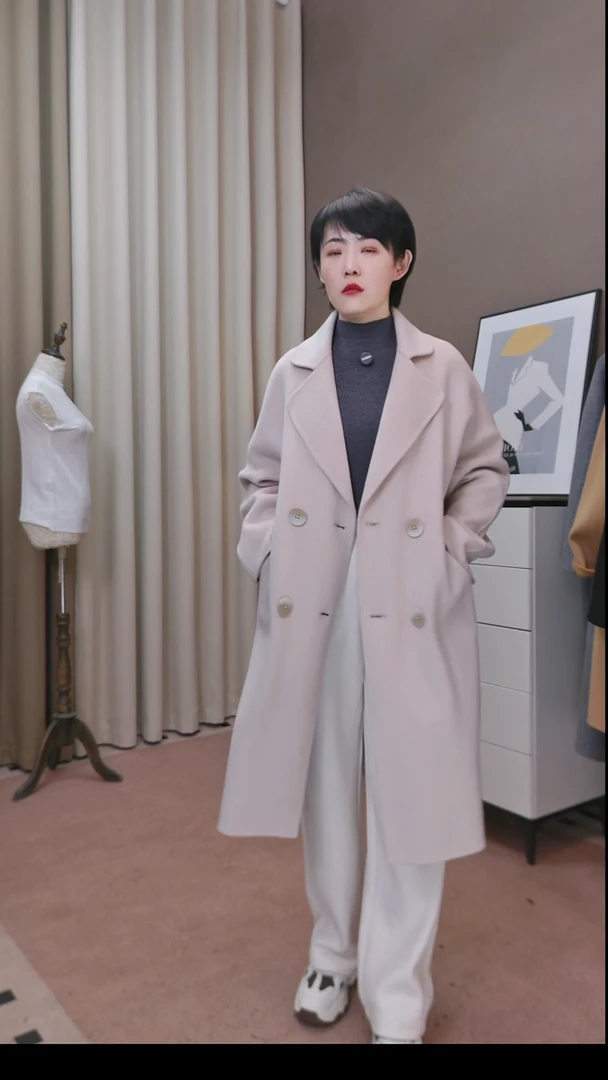 特价清仓纯羊毛双面呢大衣 125-145斤下单