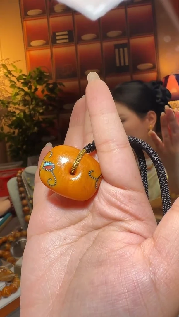 蜜蜡颈饰未镶嵌5885天然蜜蜡珠宝奇石全都保真