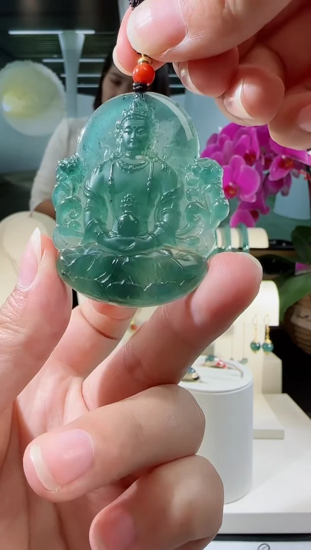 【闪购商品】翡翠吊坠(不含链)未镶嵌观音