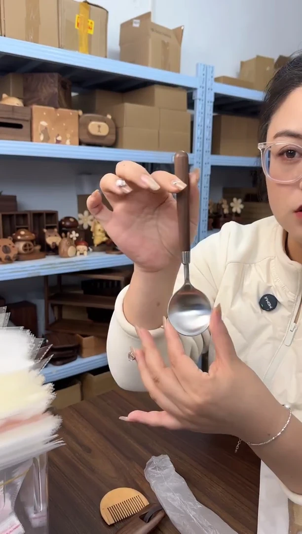 木北美黑胡桃实木勺子孤品