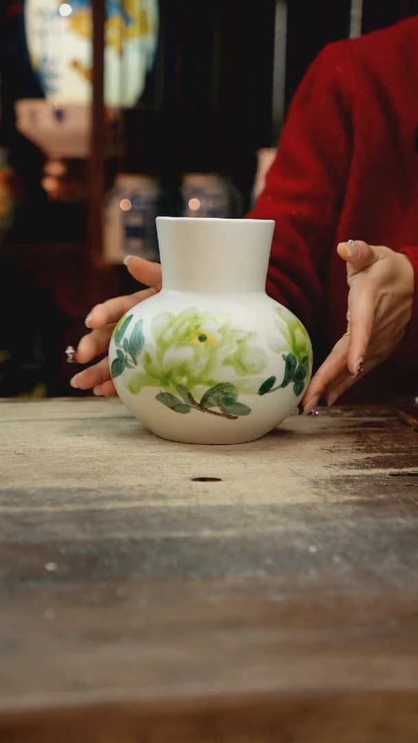 【闪购商品】瓷片景德镇纯手工釉下彩精品花瓶