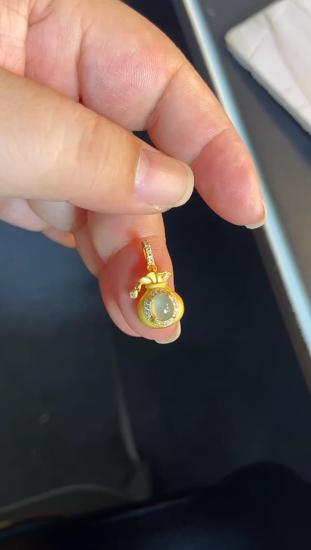 吊坠(不含链)银S925镶嵌翡翠1