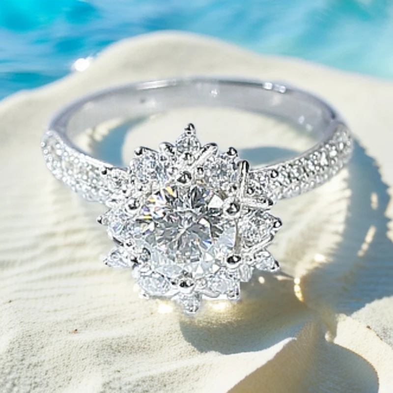 结婚订婚求婚 满钻豪镶对戒 送礼套装-YQ-1C