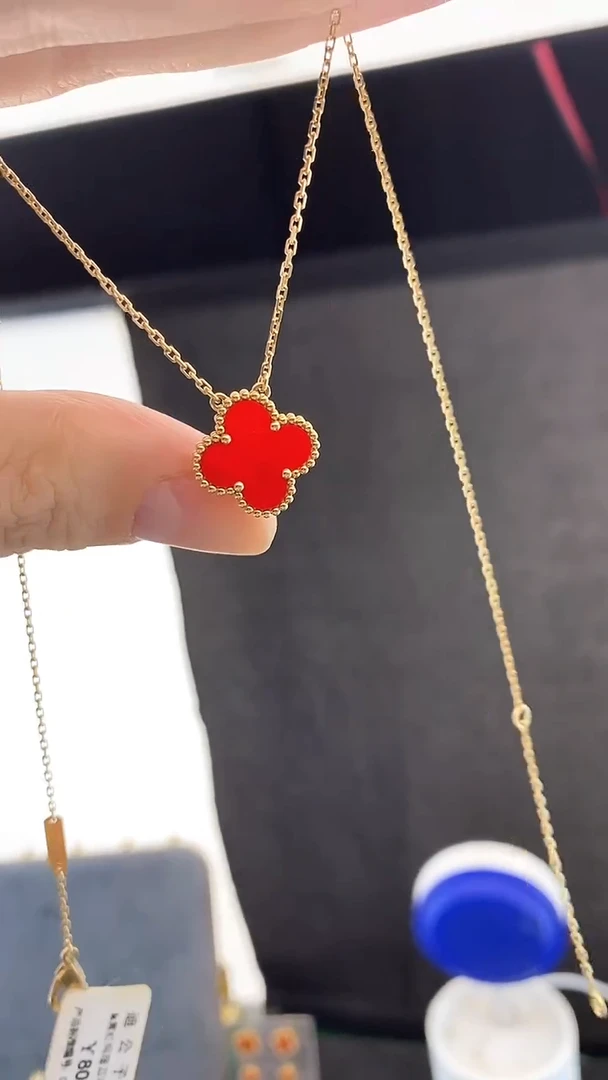 玛瑙/玉髓项链18K金镶嵌.