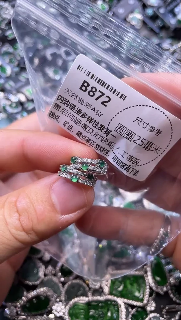 翡翠未镶嵌颈饰B872耳扣