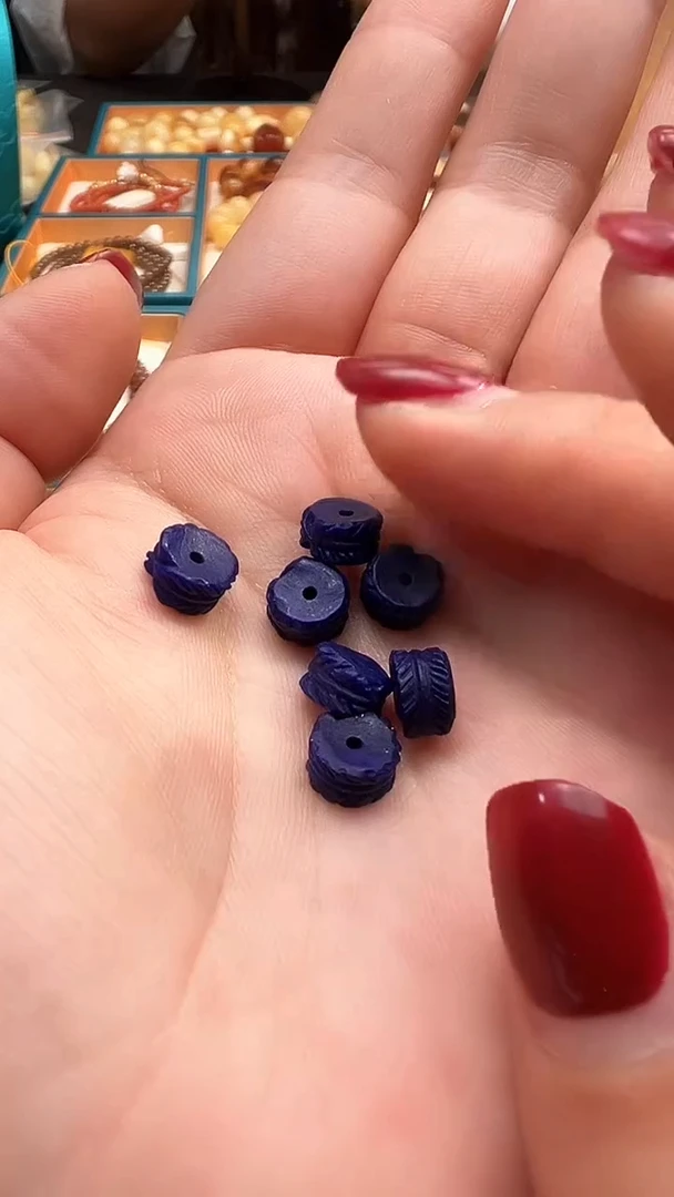 未镶嵌青金石羽毛隔片7*5mm（多样性拍一发一）