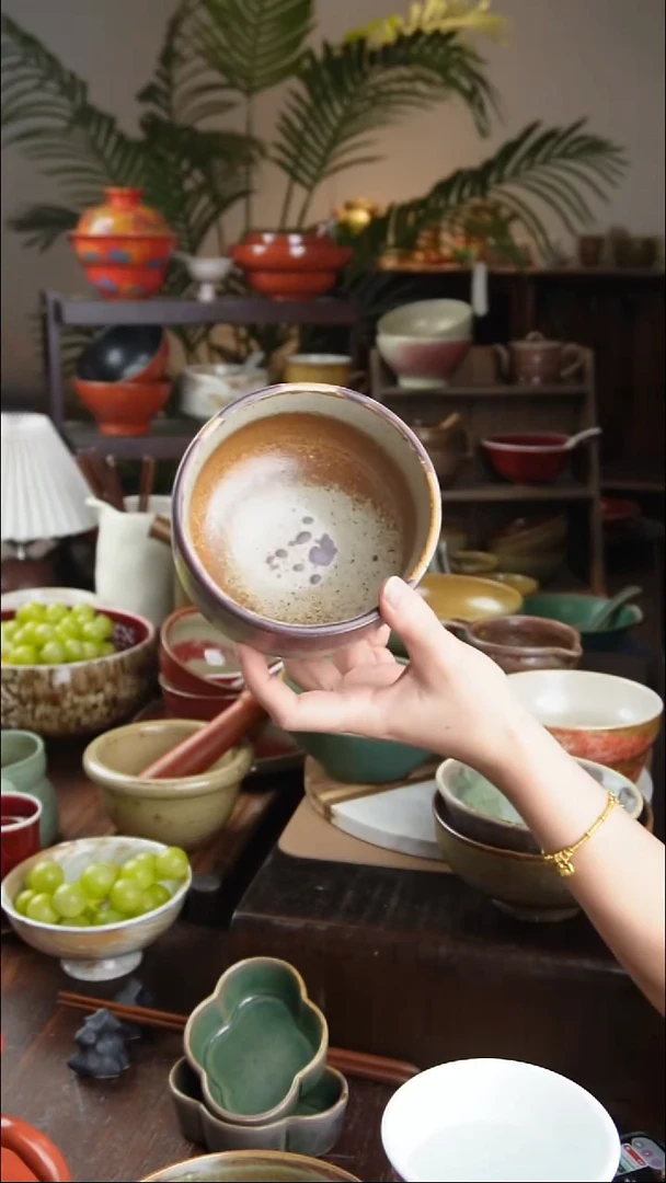 碗微瑕景德镇手工高温餐具