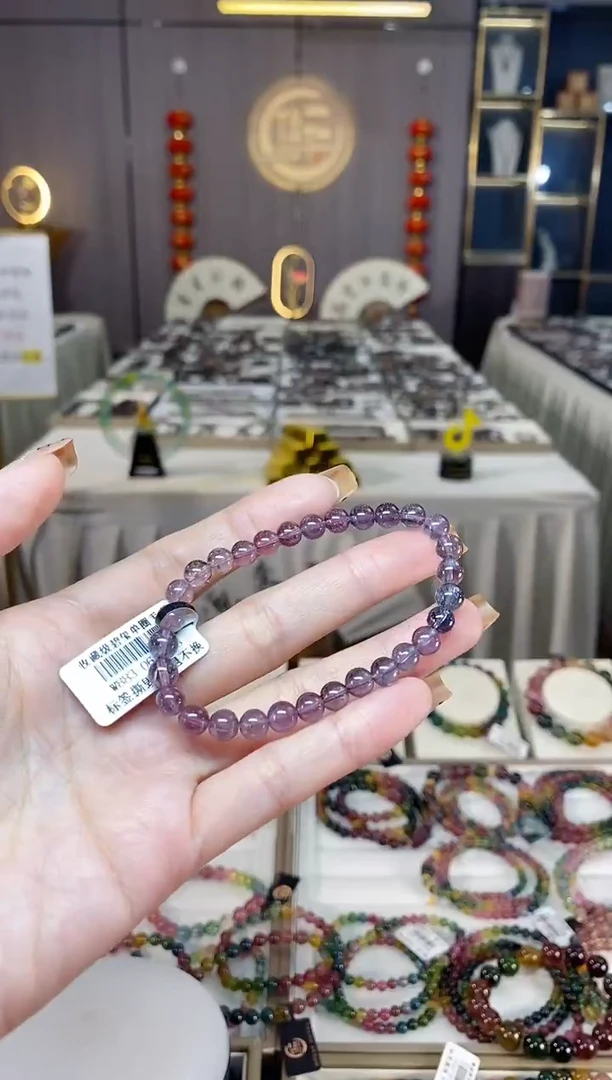 未镶嵌收藏级老矿色标净体单圈手串6mm+碧玺dan一物一证