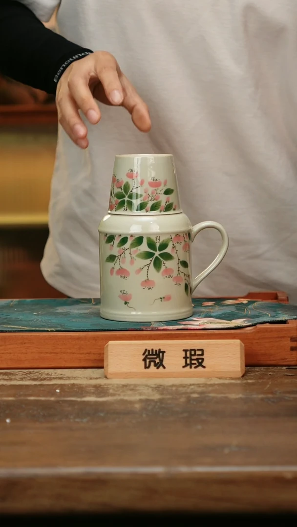 杯景德镇纯手工釉下彩精品茶具水杯