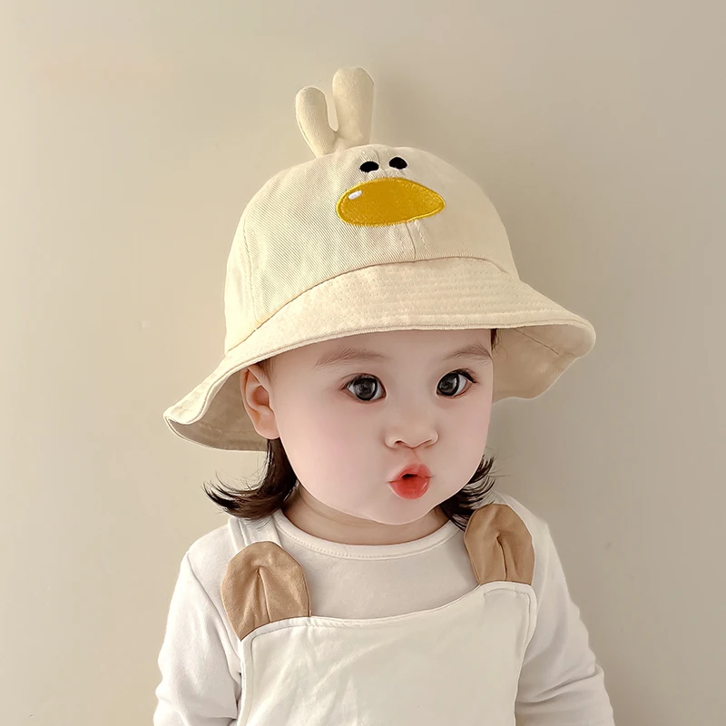 婴儿帽子春秋新款可爱女童春季婴幼儿宝宝渔夫帽秋冬儿童遮阳帽
