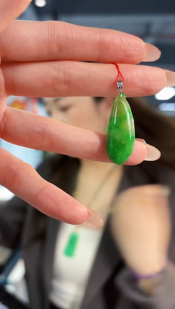 【闪购商品】翡翠颈饰18K金镶嵌缅料A货/支持复检/一件