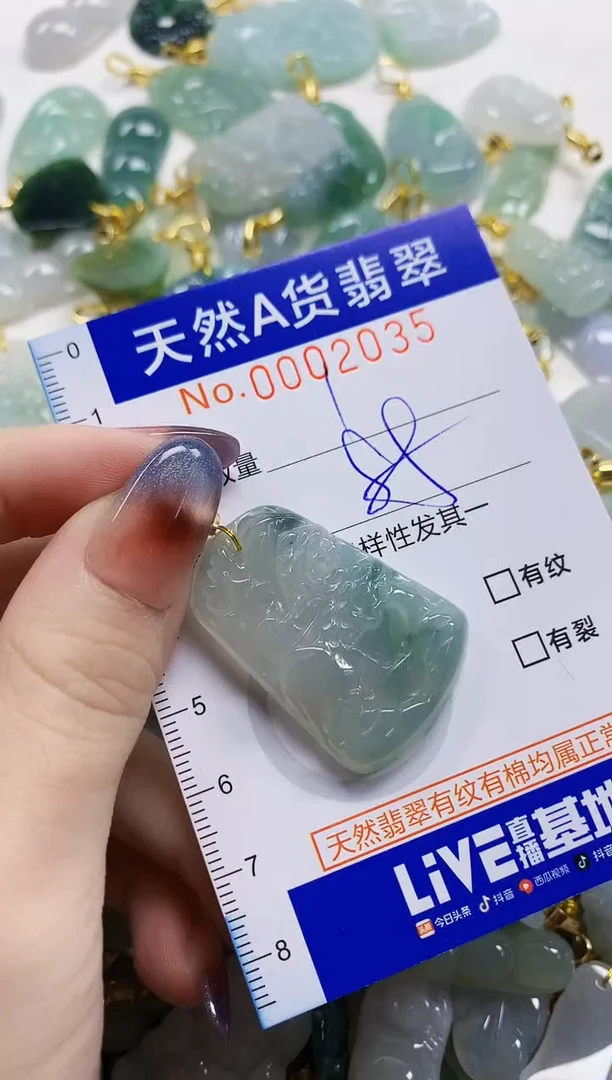 颈饰未镶嵌翡翠刘**阿天然A货翡翠