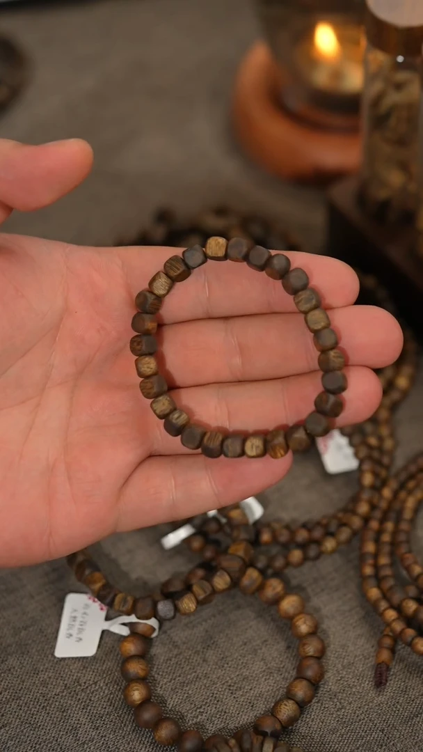 手串沉香6mm+海南种植奇楠