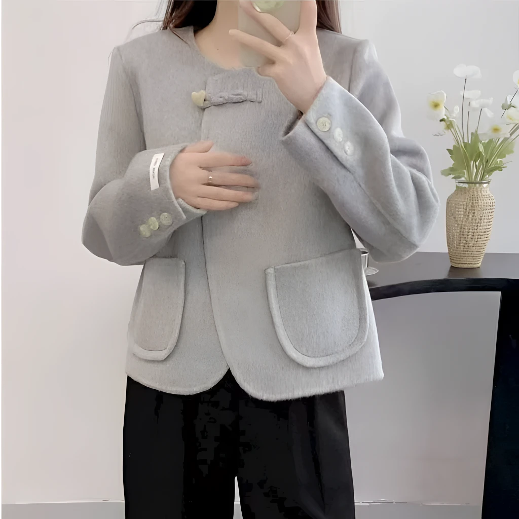 【玲子现货】01 欧货纯色外套女