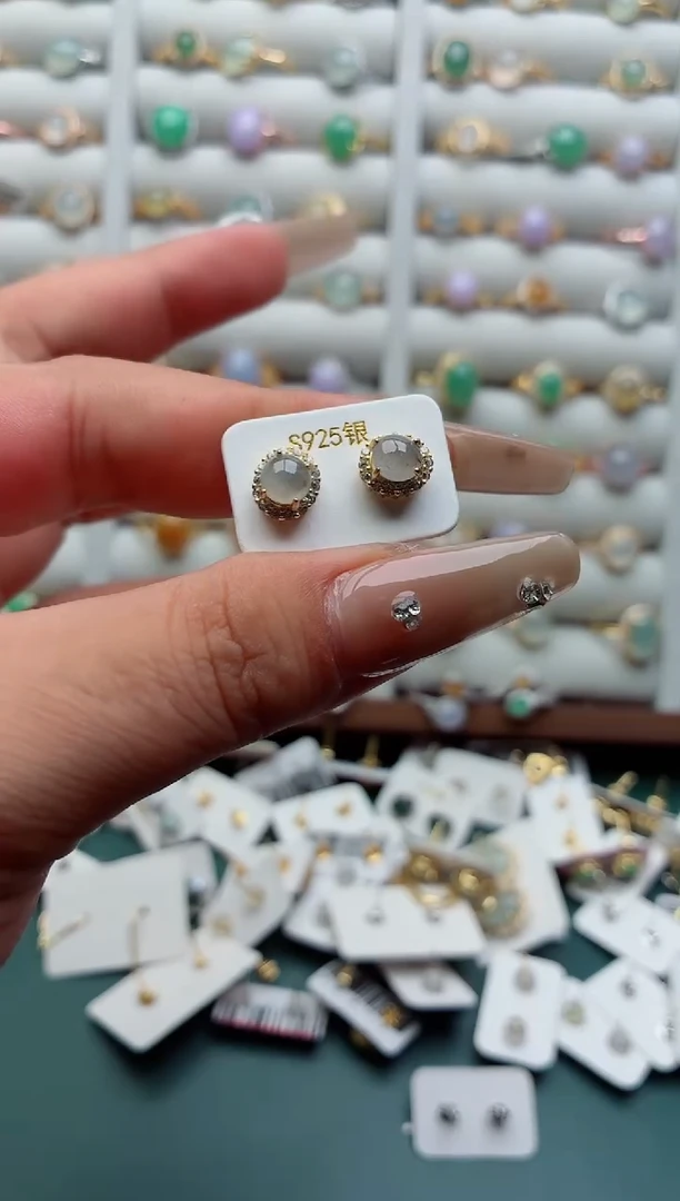 银S925镶嵌戒指翡翠.