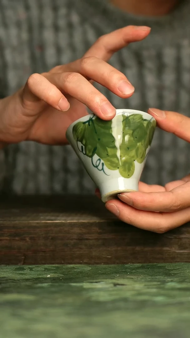 青诗集手工手绘瓷器