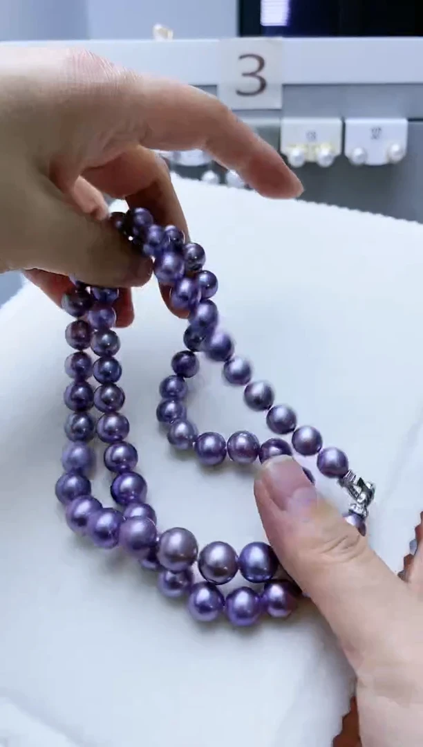 【闪购商品】淡水珍珠颈饰银S925镶嵌项链套