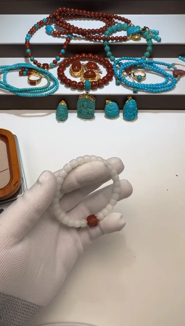 18K金镶嵌手串手串南红玛瑙树**～手串手串