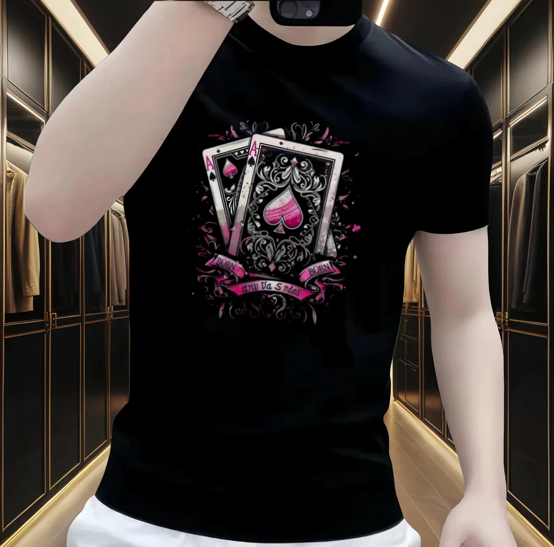 【高品质男装】2025新款潮流休闲短袖T恤简约设计感百搭上衣