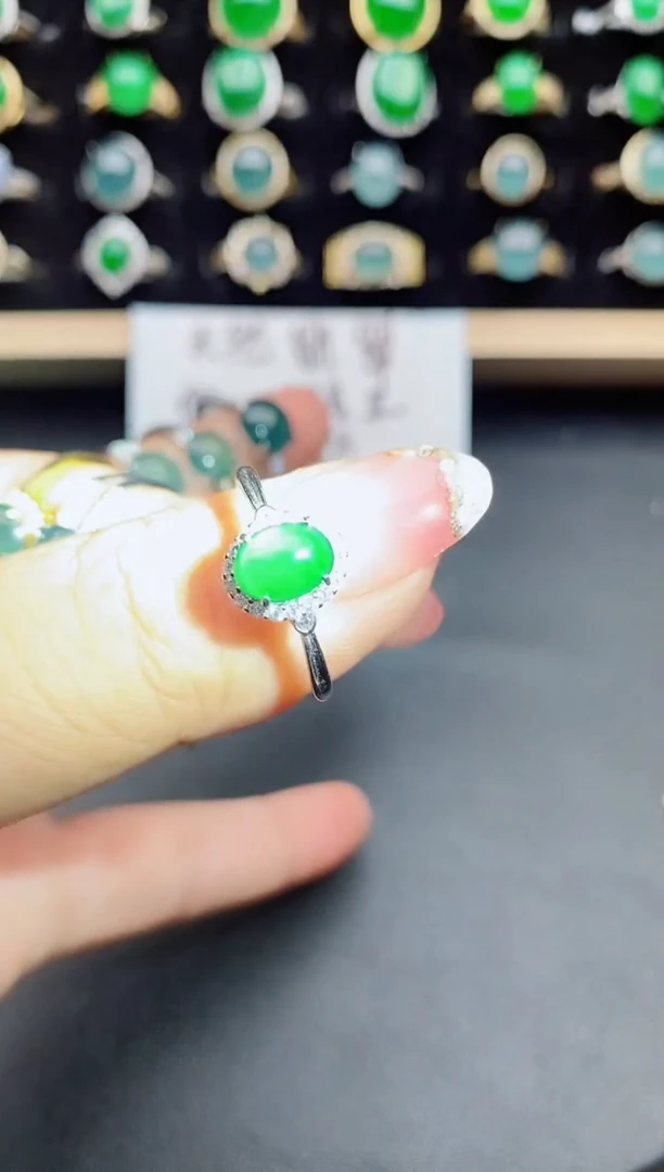 【闪购商品】翡翠戒指银S925镶嵌21212