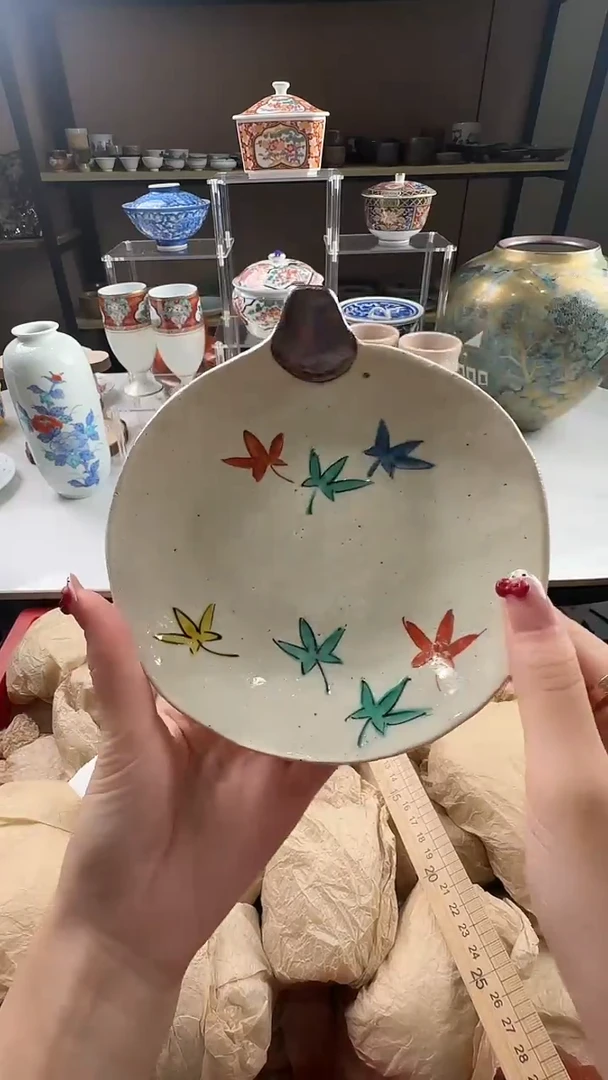 瓷片口径17高度3陶盘一个