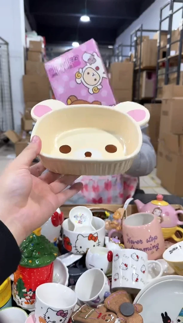 瓷片原盒熊妹深碗