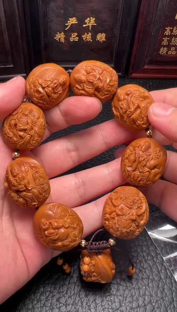 手串/手链橄榄核回血许亚军双面浮雕无相万佛手串