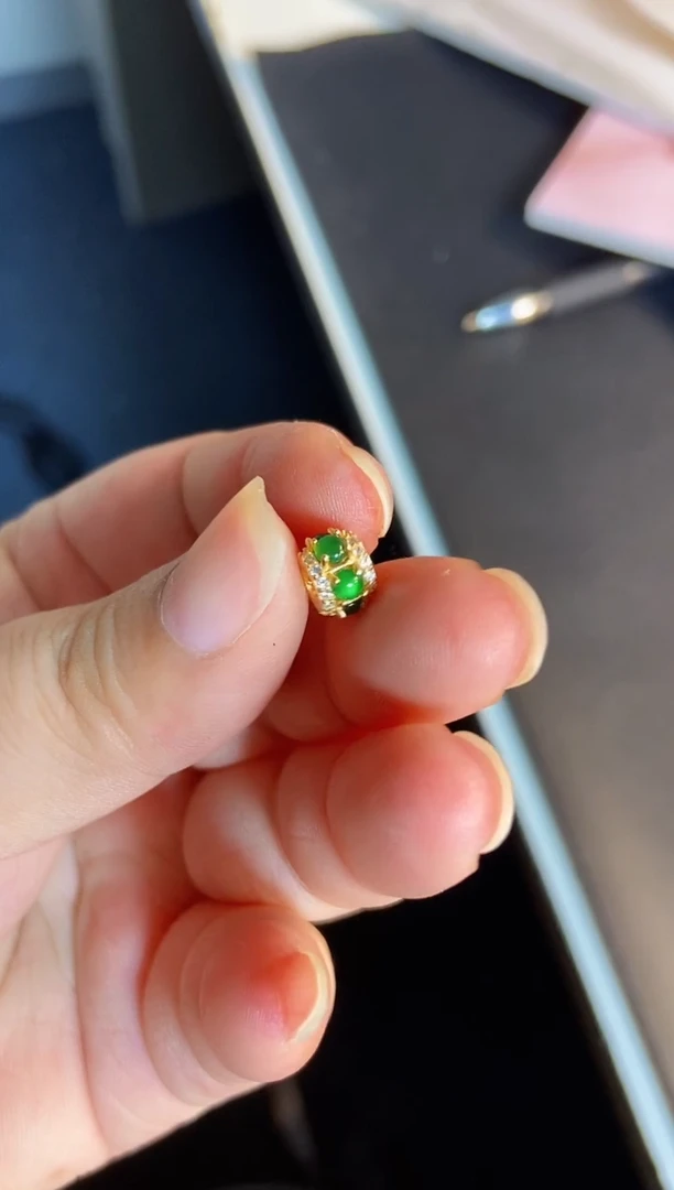 吊坠(不含链)银S925镶嵌翡翠1