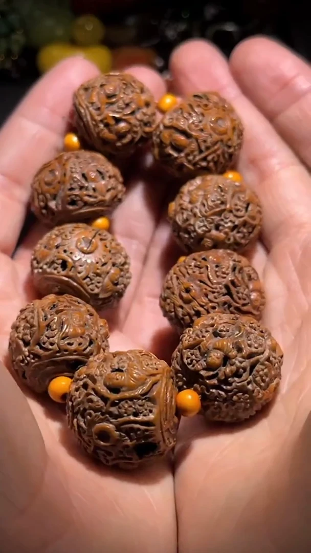 手串文玩核桃pz1227-36约25mm雕刻