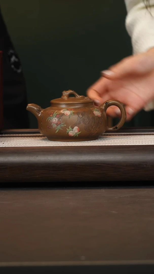 茶壶紫砂蒋兴仁/段泥/福寿康宁/300c