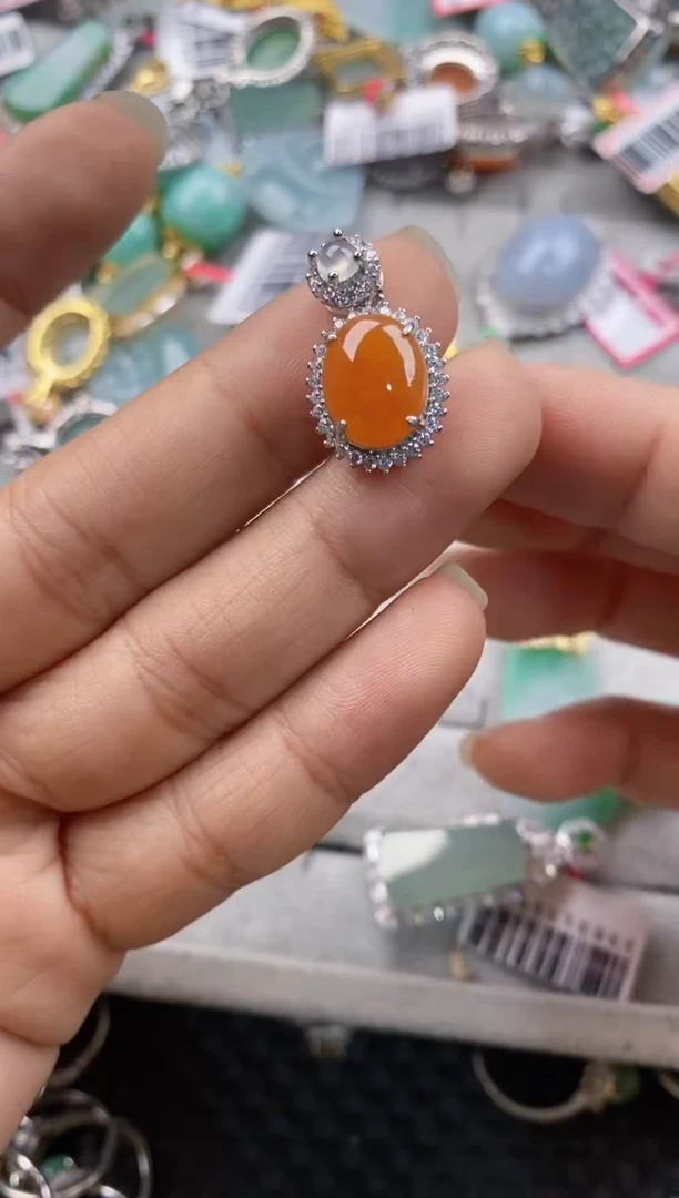 银S925镶嵌戒指翡翠1010---2