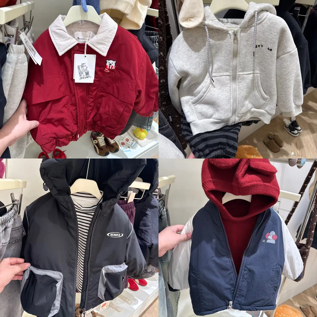 【NO退换451-500】2025秋冬加绒加厚新款爆款男童卫衣外套卫裤