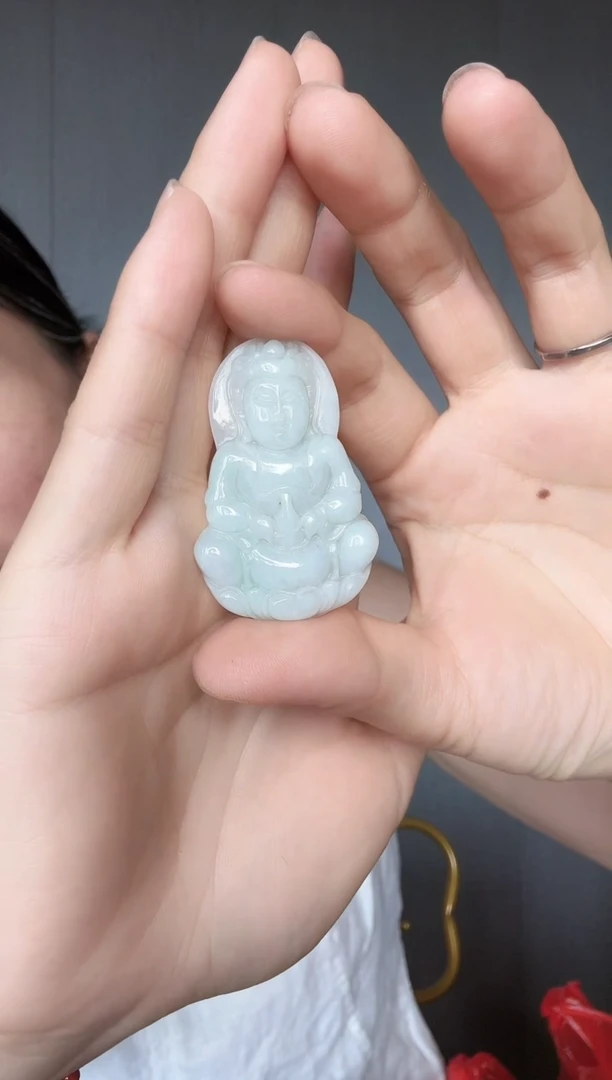 翡翠未镶嵌颈饰翡翠A货观音