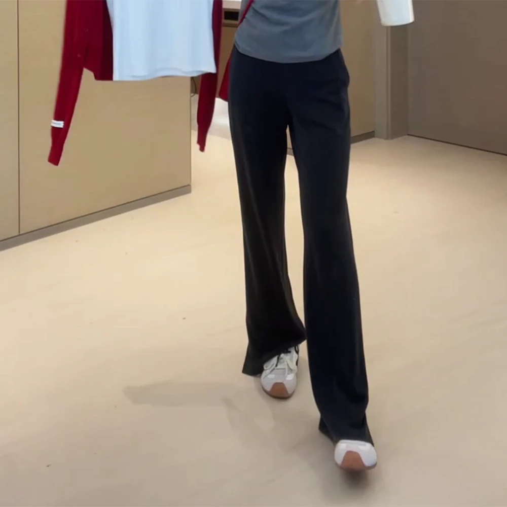 2025夏季新款运动高腰阔腿显瘦透气薄款百搭韩版休闲裤