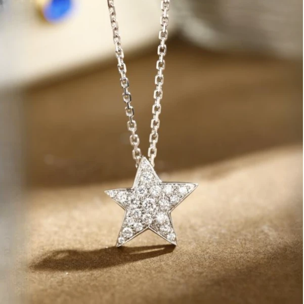 18K金满钻星星项链 CZ (定制品质48小时鉴赏期)