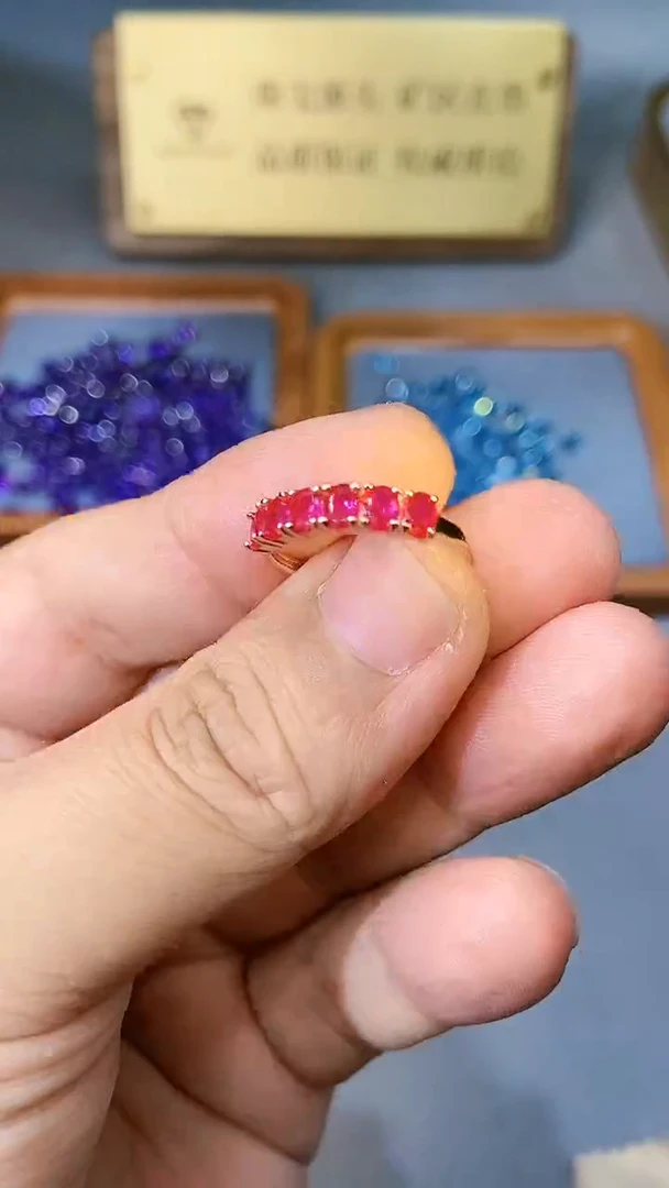【闪购商品】红宝石戒指银S925镶嵌354