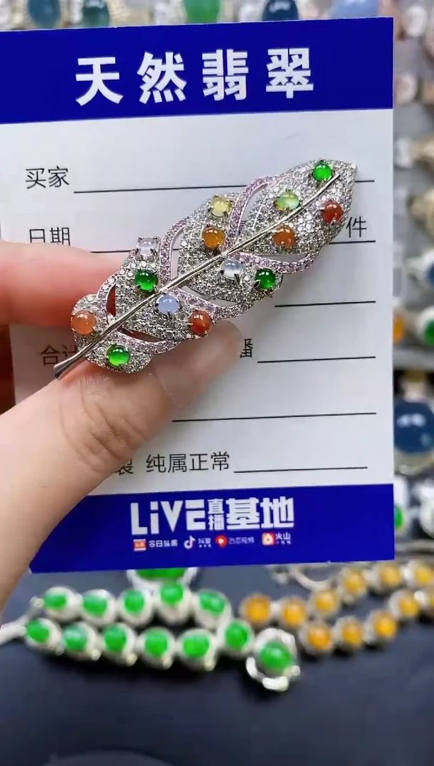 翡翠银S925镶嵌颈饰149