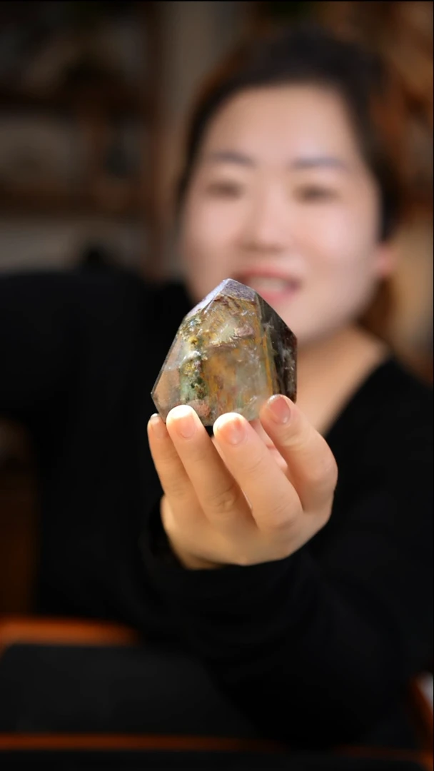 未镶嵌珠宝半成品水晶幽灵随形D544